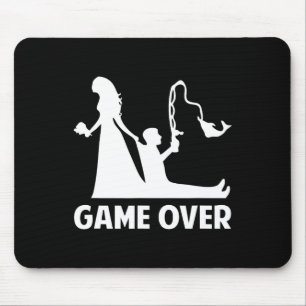 Gameover Bride Groom Wedding Bachelor Bachelorette Mousepad