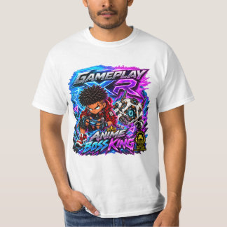 Gameplay XR Anime Boss King Chibi Gamer Grafik T- T-Shirt