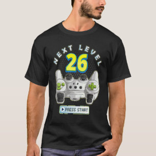 Gamer 26. Geburtstag Nächster Level 26 Game Contro T-Shirt