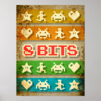Gamer 8 Bits Pixel Arcade