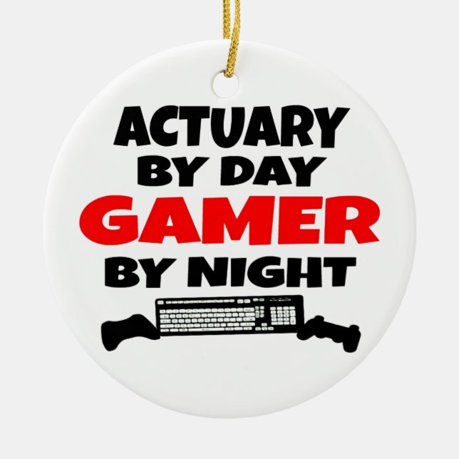 Gamer Actuary Keramik Ornament (Vorne)