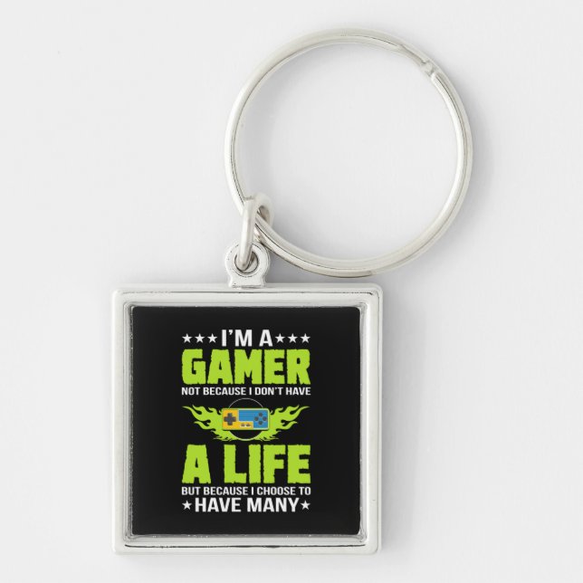 Gamer Am A Gamer Schlüsselanhänger (Vorne)