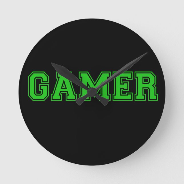 Gamer am meisten gewollt runde wanduhr (Vorderseite)