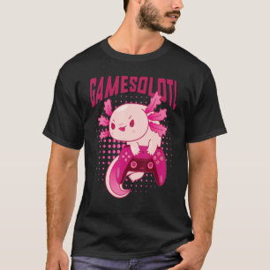 Gamer Axolotl Niedlicher Axolotl Gaming Video Game T-Shirt