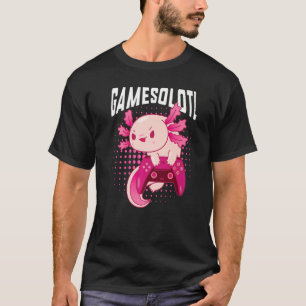 Gamer Axolotl Niedlicher Axolotl Gaming Video Game T-Shirt