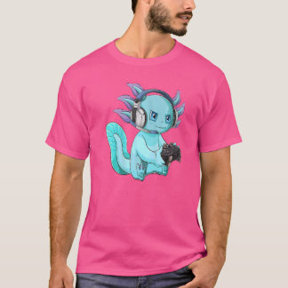 Gamer Axolotl Niedlicher Axolotl Gaming Video Game T-Shirt