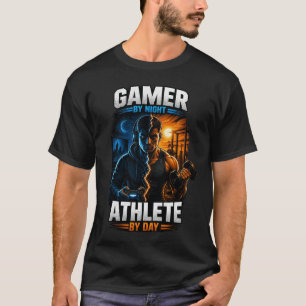 Gamer bei Nacht, Athlet bei Tag: Doppelte Identitä T-Shirt