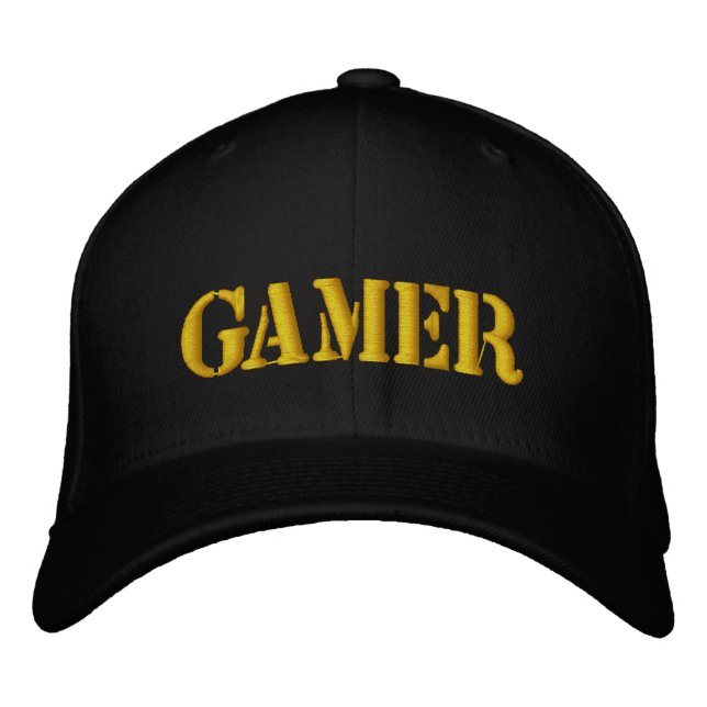 GAMER BESTICKTE BASEBALLKAPPE (Vorderseite)