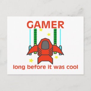Gamer, bevor es war Cool Retro-Stil Postkarte