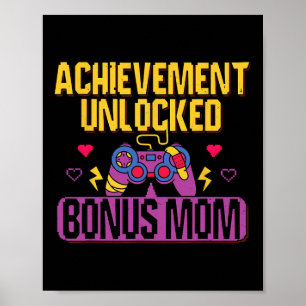 Gamer-Bonus-Mama freigeschaltet Videospiel-Stiefmu Poster