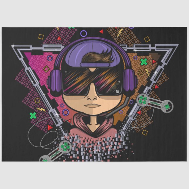 Gamer Boy Seidenpapier (Vorderseite)