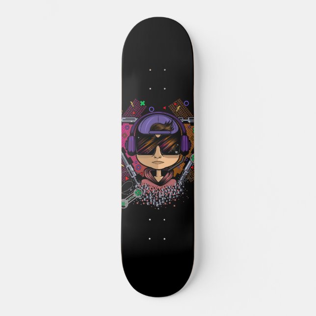 Gamer Boy Skateboard (Vorderseite)