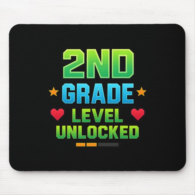 Gamer Boys Ck To School 2nd Grade First Day Second Mousepad (Vorne)