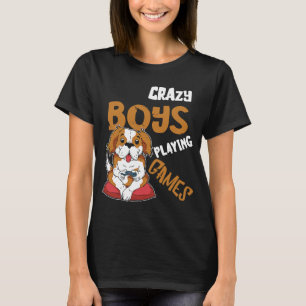 Gamer Boys Gamer Dog Konsolen Player Video Game Ga T-Shirt