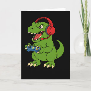 Gamer Bruh Dinosaur Videospiele Geschenk für Junge Karte