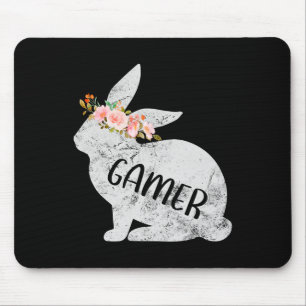 Gamer Bunny Matching Family Floral Bunny Rabbit Ea Mousepad