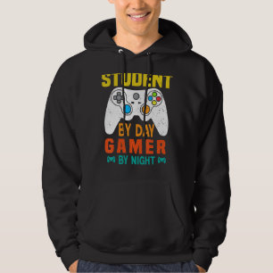 Gamer by Day Gamer by Night Meme for Gamers_9 Hoodie