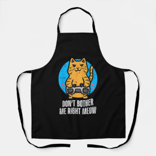 Gamer Cat Dont Bother Me Meow Funny Gaming Men Boy Schürze