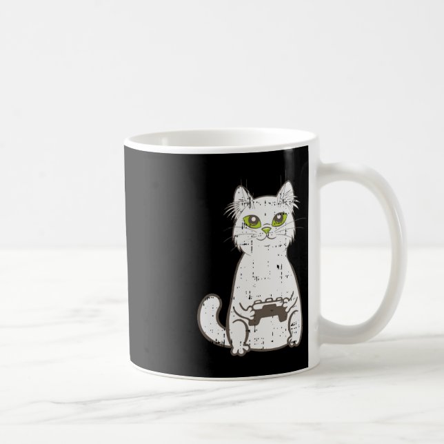 Gamer Cat Video Game Controller Niedlich Gaming Ge Kaffeetasse (Rechts)