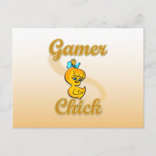 Gamer Chick Postkarte (Vorderseite)