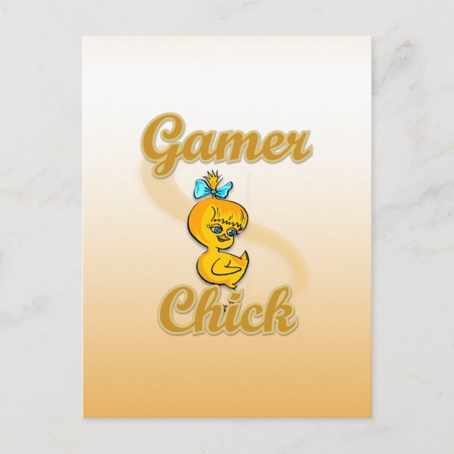 Gamer Chick Postkarte (Vorderseite)