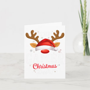 Gamer Christmas Deer Pjs Xmas Familie Matching Karte