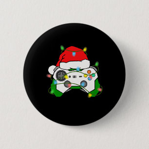 Gamer Christmas Gaming Weihnachtsmannmütze Video G Button