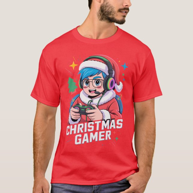 Gamer Christmas Gifts Cool Kids Holiday Gamer  T-Shirt (Vorderseite)
