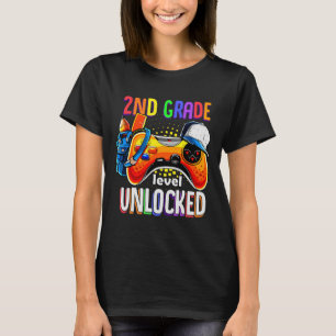 Gamer Ck To School Gamepad 2. Klasse Stufe T-Shirt