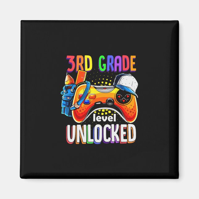 Gamer Ck To School Gamepad 3rd Third Grade Level U Magnet (Vorne)
