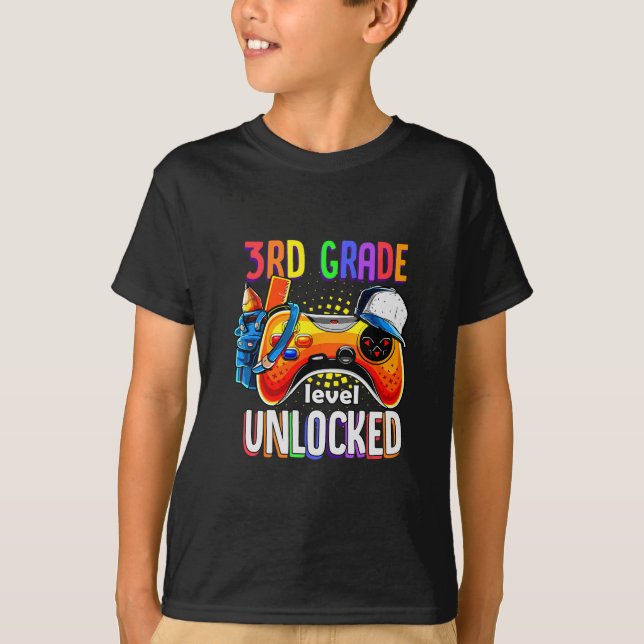 Gamer Ck To School Gamepad 3rd Third Grade Level U T-Shirt (Vorderseite)