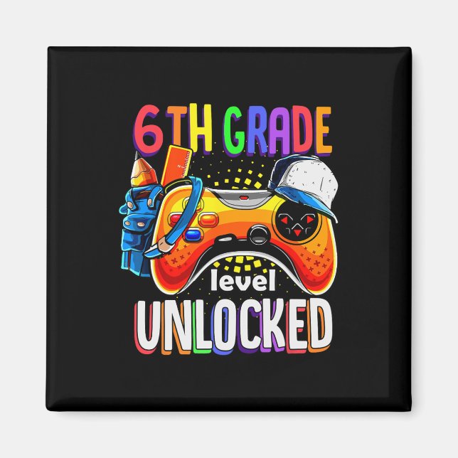 Gamer Ck to School Gamepad Sechste Stufe U Magnet (Vorne)