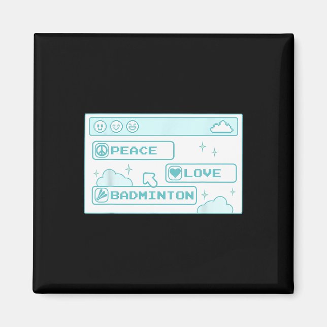 Gamer Computer Geek PC Nerd Cool Peace Liebe Badmi Magnet (Vorne)