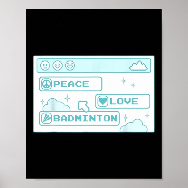 Gamer Computer Geek PC Nerd Cool Peace Liebe Badmi Poster (Vorne)