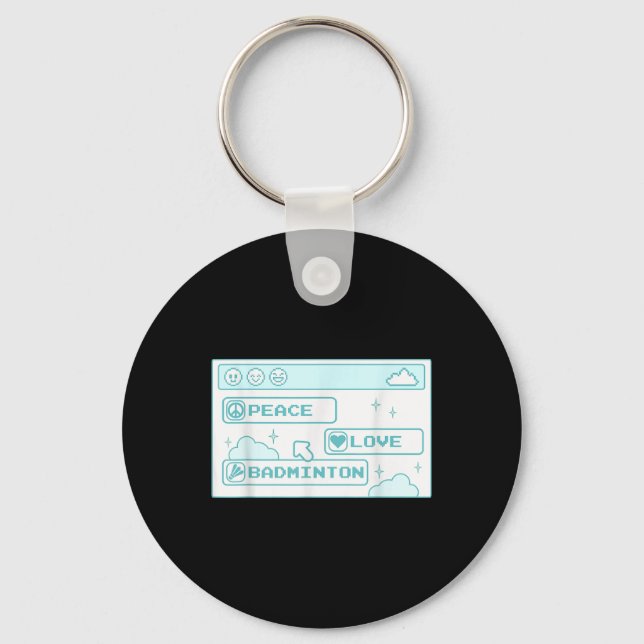 Gamer Computer Geek PC Nerd Cool Peace Liebe Badmi Schlüsselanhänger (Vorderseite)