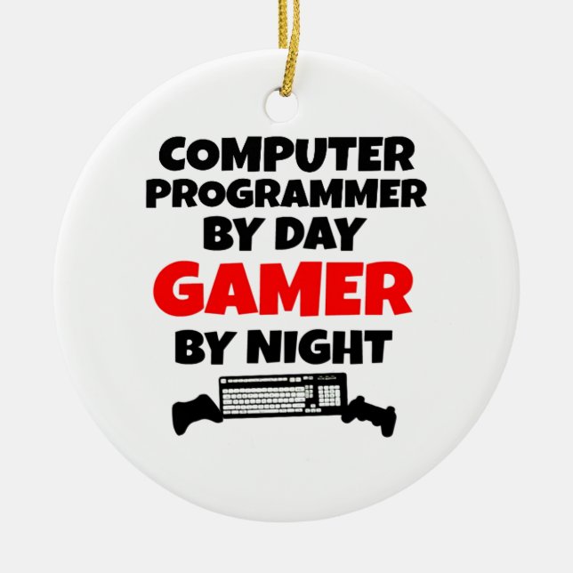 Gamer Computer Programmer Keramik Ornament (Vorne)