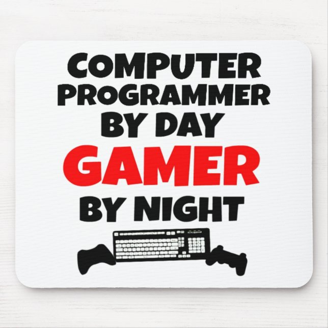 Gamer Computer Programmer Mousepad (Vorne)