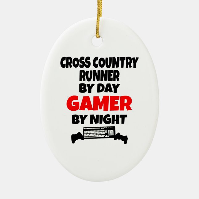 Gamer Cross Country Runner Keramik Ornament (Vorne)