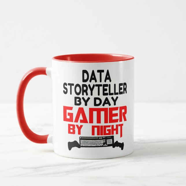 Gamer Data Storyteller Tasse (Links)