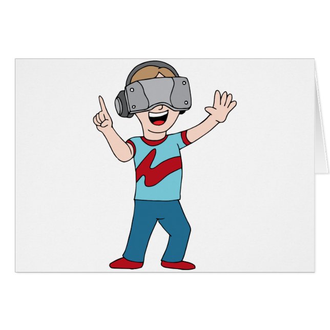 Gamer de vidéo de réalité virtuelle (Devant horizontal)