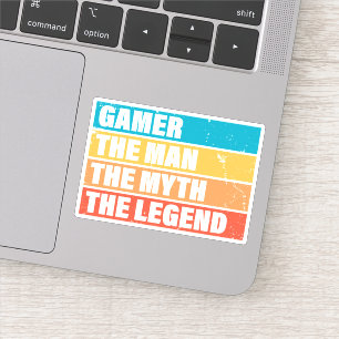 Gamer. Der Mann. Der Mythos Die Legende. Aufkleber