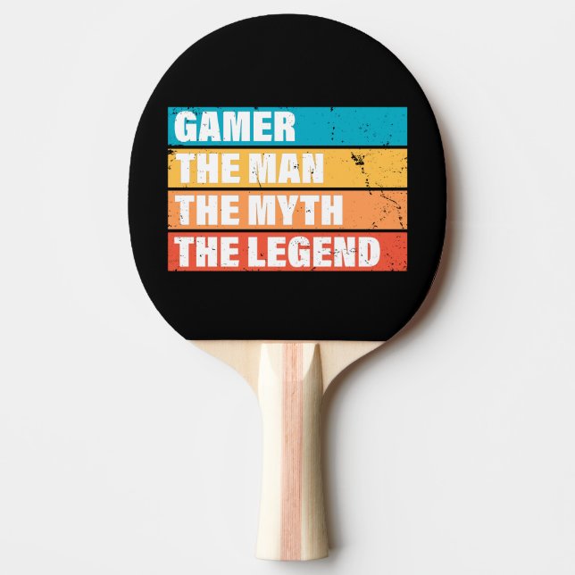 Gamer. Der Mann. Der Mythos. Die Legende. Tischtennis Schläger (Vorderseite)