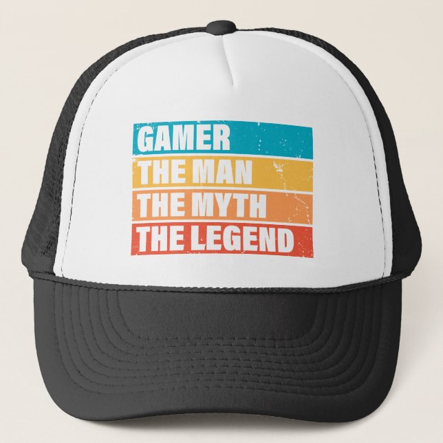 Gamer. Der Mann. Der Mythos Die Legende. Truckerkappe (Vorderseite)