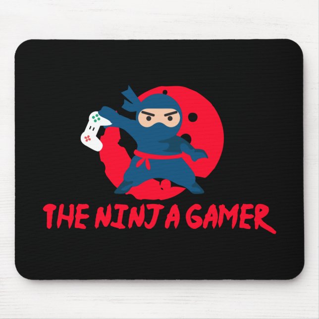 Gamer - der Ninja Gamer - Geschenk-Idee Mousepad (Vorne)