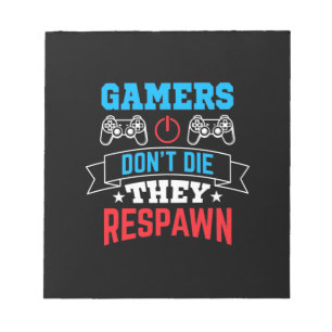 Gamer, die sie wiederpaarten notizblock