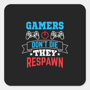 Gamer, die sie wiederpaarten quadratischer aufkleber
