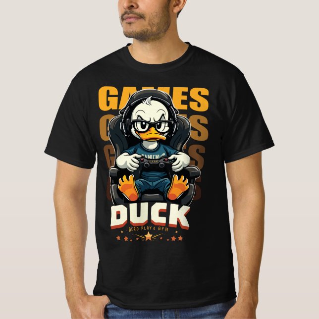 Gamer Duck Chill Vibes T-Shirt (Vorderseite)