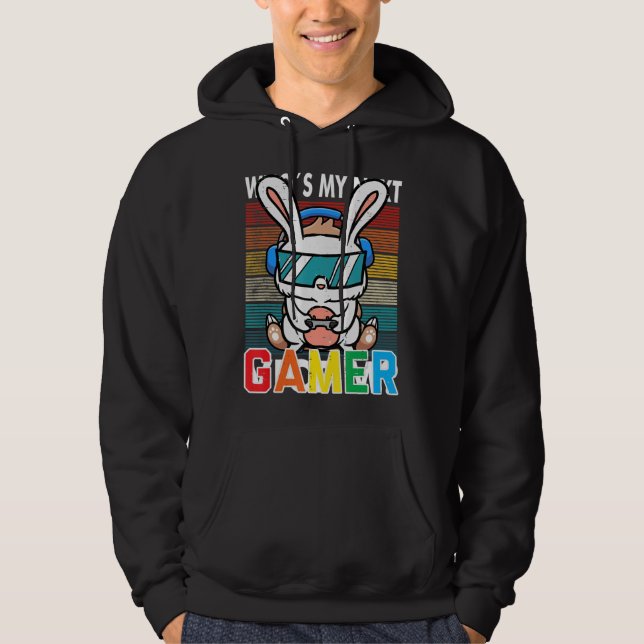 Gamer Easter Bunny Niedlich Video Game Gaming Boys Hoodie (Vorderseite)