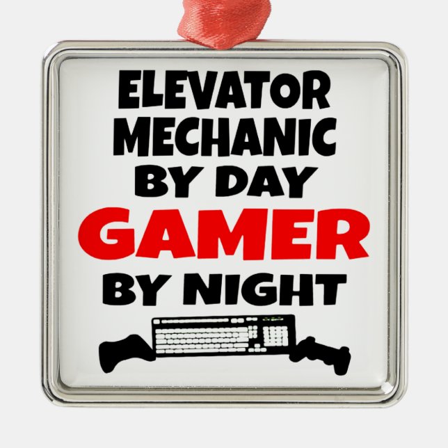 Gamer Elevator Ornament Aus Metall (Vorne)