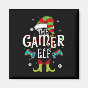 Gamer Elf Familie Matching Weihnachtsgruppe Fun Ge Magnet